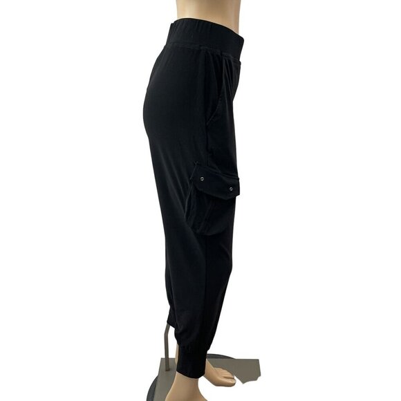 Joseph Ribkoff Black Cargo Pull-On Stretch Jogger Pants Women Size 8 - Picture 11 of 11